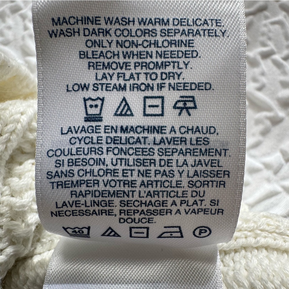 Lands’ End Drifter White Cable Knit Sweater Youth L (14–16) - Picture 16 of 16